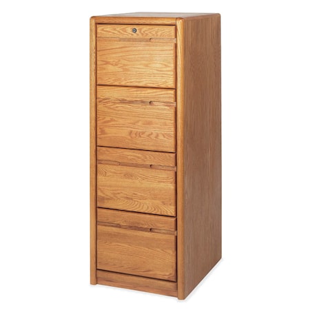 Contemporary 4 Drawer Vertical File Cabinet in Oak 00204/X